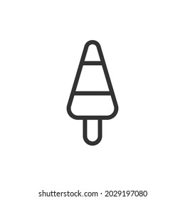 Ice cream line icon, sign or symbol. Premium pictogram in trendy outline style. Ice cream pixel perfect vector icon isolated on a white background. 