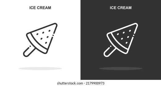 ice cream line icon. Simple outline style.ice cream linear sign. Vector illustration isolated on white background. Editable stroke EPS 10