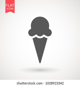 Ice cream line icon. Single high quality symbol of fast food for web design or mobile app. Thin line signs of ice cream for design logo, visit card, etc. Outline pictogram of ice cream.