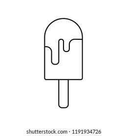 Ice cream line icon. Single high quality symbol of fast food for web design or mobile app. Thin line signs of ice cream for design logo, visit card, etc. Logo illustration. Eps10.