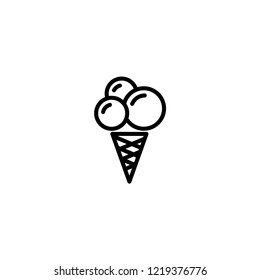 Ice cream line icon. Single high quality symbol for web design or mobile app. 