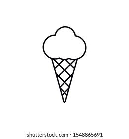 Ice cream line icon. Single high quality symbol of fast food for web design or mobile app. Thin line signs of ice cream for design logo, visit card, etc. Outline pictogram of ice cream.