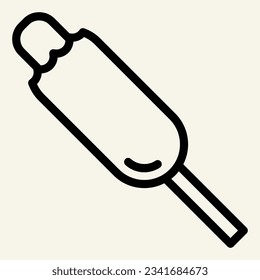 Ice cream line icon. Sweets vector illustration isolated on white. Dessert outline style designed for and app. Eps 10.