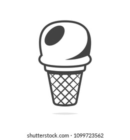 Ice cream line icon vector