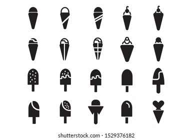 ice cream line icon - Vector