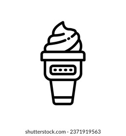 icono de la línea de helado. icono vector para tu sitio web, móvil, presentación y diseño de logotipo.