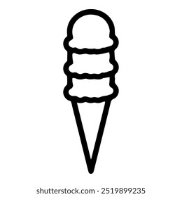 Ice cream line icon vector.