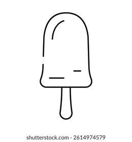 ice cream line icon vector. ice cream sign. isolated contour symbol black illustration