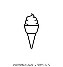 Ice Cream line icon vector design template and illustration with editable stroke