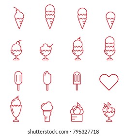 ice cream line icon vector illustration