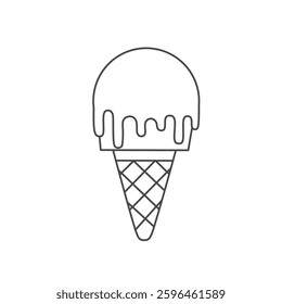 ice cream line icon,ice cream vector,ice cream sketch on white background 