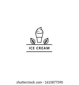 Ice cream line logo vector template. Outline design of ice cream (11)
