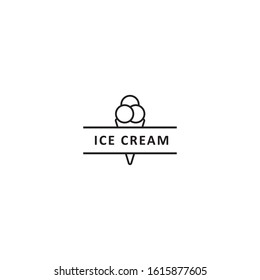 Ice cream line logo vector template. Outline design of ice cream (1)