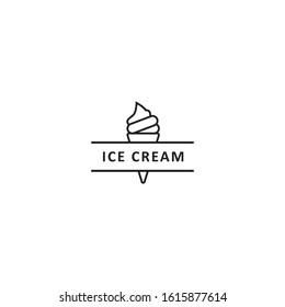Ice cream line logo vector template. Outline design of ice cream (6)
