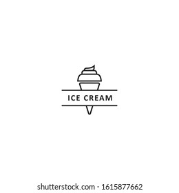 Ice cream line logo vector template. Outline design of ice cream (20)