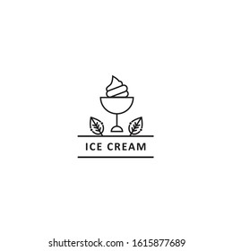 Ice cream line logo vector template. Outline design of ice cream (15)