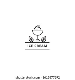 Ice cream line logo vector template. Outline design of ice cream (13)