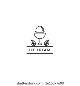 Ice cream line logo vector template. Outline design of ice cream (12)