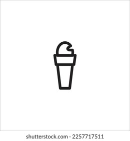 ice cream line new vector icon