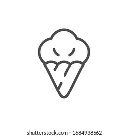 Ice cream line outline icon