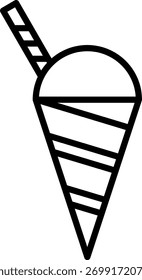 Ice cream Line vector Icon Design