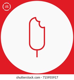 ice cream line vector icon