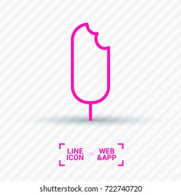 ice cream line vector icon