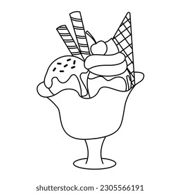 Ice cream line vectors