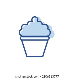 ice cream lineal icon color. vector line simple logo illustration.