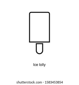 Ice cream linear icon vector on white background. Food black icon illustration