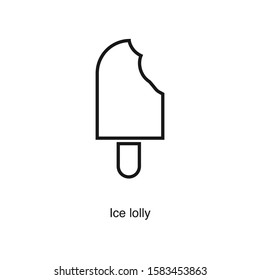Ice cream linear icon vector on white background. Food black icon illustration