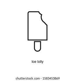 Ice cream linear icon vector on white background. Food black icon illustration