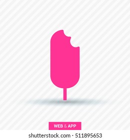 ice cream  linear vector icon for websites and mobile minimalistic flat design.