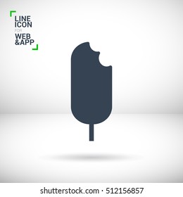 ice cream  linear vector icon for websites and mobile minimalistic flat design.