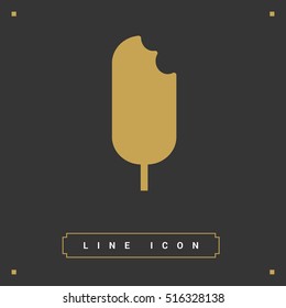 ice cream  linear vector icon for websites and mobile minimalistic flat design.