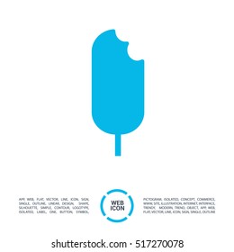 ice cream  linear vector icon for websites and mobile minimalistic flat design.