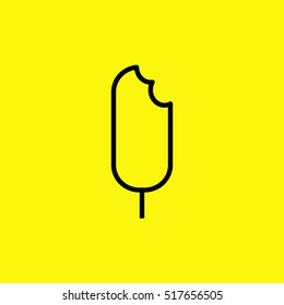 ice cream  linear vector icon for websites and mobile minimalistic flat design.