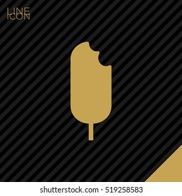 ice cream  linear vector icon for websites and mobile minimalistic flat design.