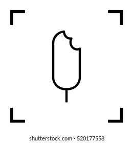 ice cream  linear vector icon for websites and mobile minimalistic flat design.