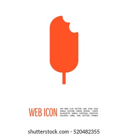 ice cream  linear vector icon for websites and mobile minimalistic flat design.