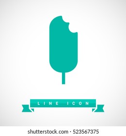 ice cream  linear vector icon for websites and mobile minimalistic flat design.