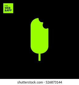 ice cream  linear vector icon for websites and mobile minimalistic flat design.