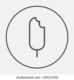 ice cream  linear vector icon for websites and mobile minimalistic flat design.