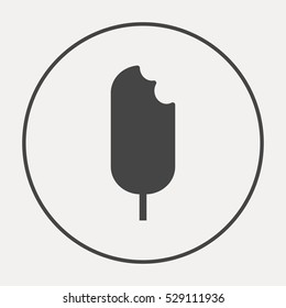 ice cream  linear vector icon for websites and mobile minimalistic flat design.