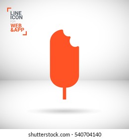 ice cream  linear vector icon for websites and mobile minimalistic flat design.