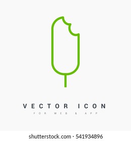 ice cream  linear vector icon for websites and mobile minimalistic flat design.