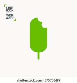 ice cream  linear vector icon for websites and mobile minimalistic flat design.