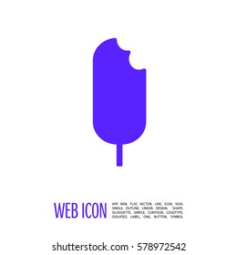 ice cream  linear vector icon for websites and mobile minimalistic flat design.