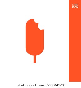 ice cream  linear vector icon for websites and mobile minimalistic flat design.