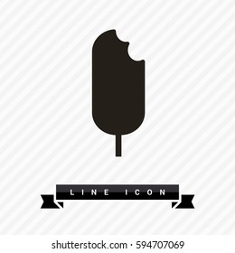 ice cream  linear vector icon for websites and mobile minimalistic flat design.